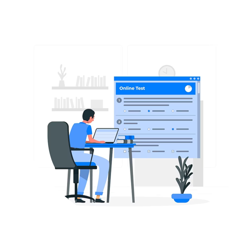 Online exam illustration